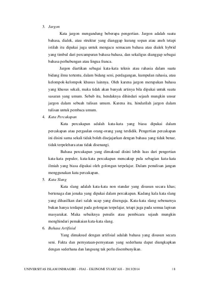 Contoh Makalah Diksi Atau Pilihan Kata