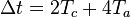 \Delta t = 2 T_c + 4 T_a\,