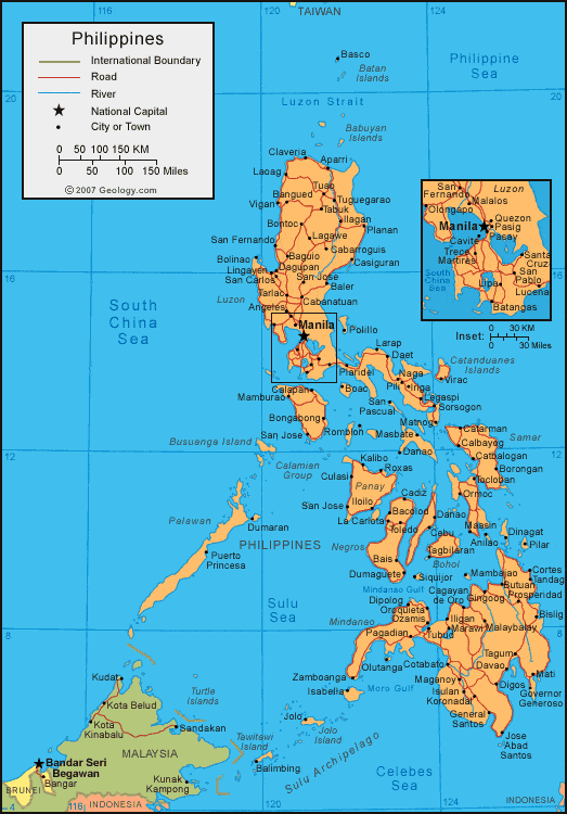 Maps: World Map Philippines