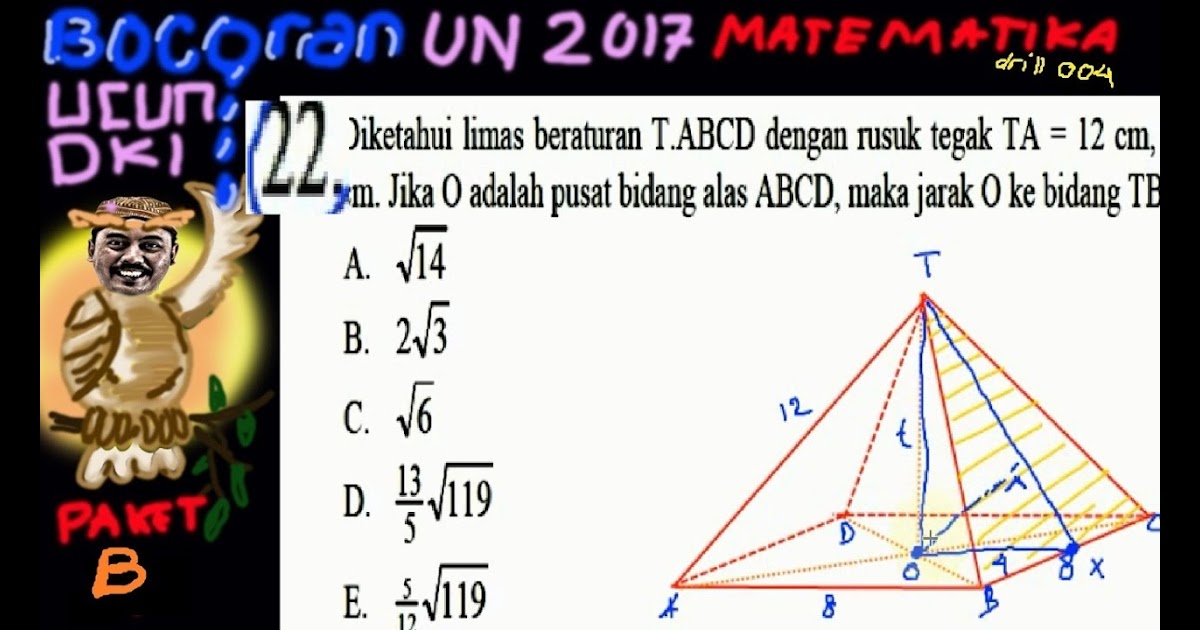 Gambar Limas Beraturan Dimensi Tiga Jarak Titik Ke Titik Catatan