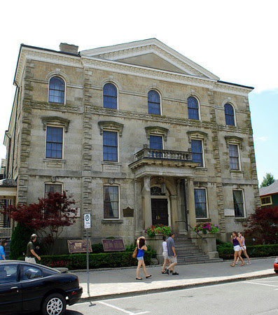 The Court House which serves as a Shaw Festival theatre and Parks Canada headquarters of Niagara National Historic.  Sites.
