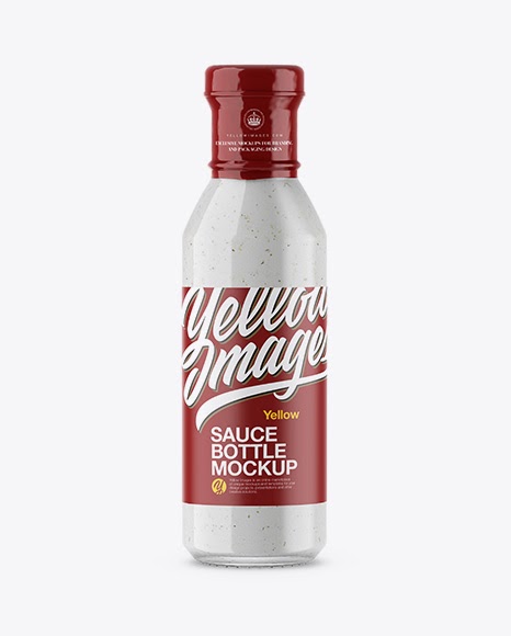 Download Free Glass Garlic Sauce Bottle Mockup PSD Mockup Templates