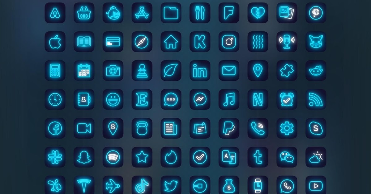 Calculator Icon Aesthetic Blue Neon : 200 Blue Neon Ios 14 App Icon