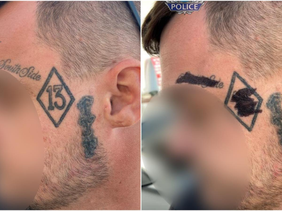Bikies scribble out tattoos, tape over clubhouse insignia as police use tough new laws to crack down on gangs
