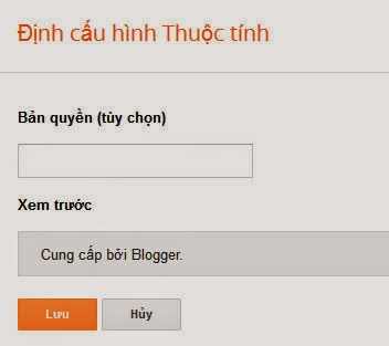Thuộc tính "Cung cấp bởi Blogger" Thuộc tính "Cung cấp bởi Blogger"