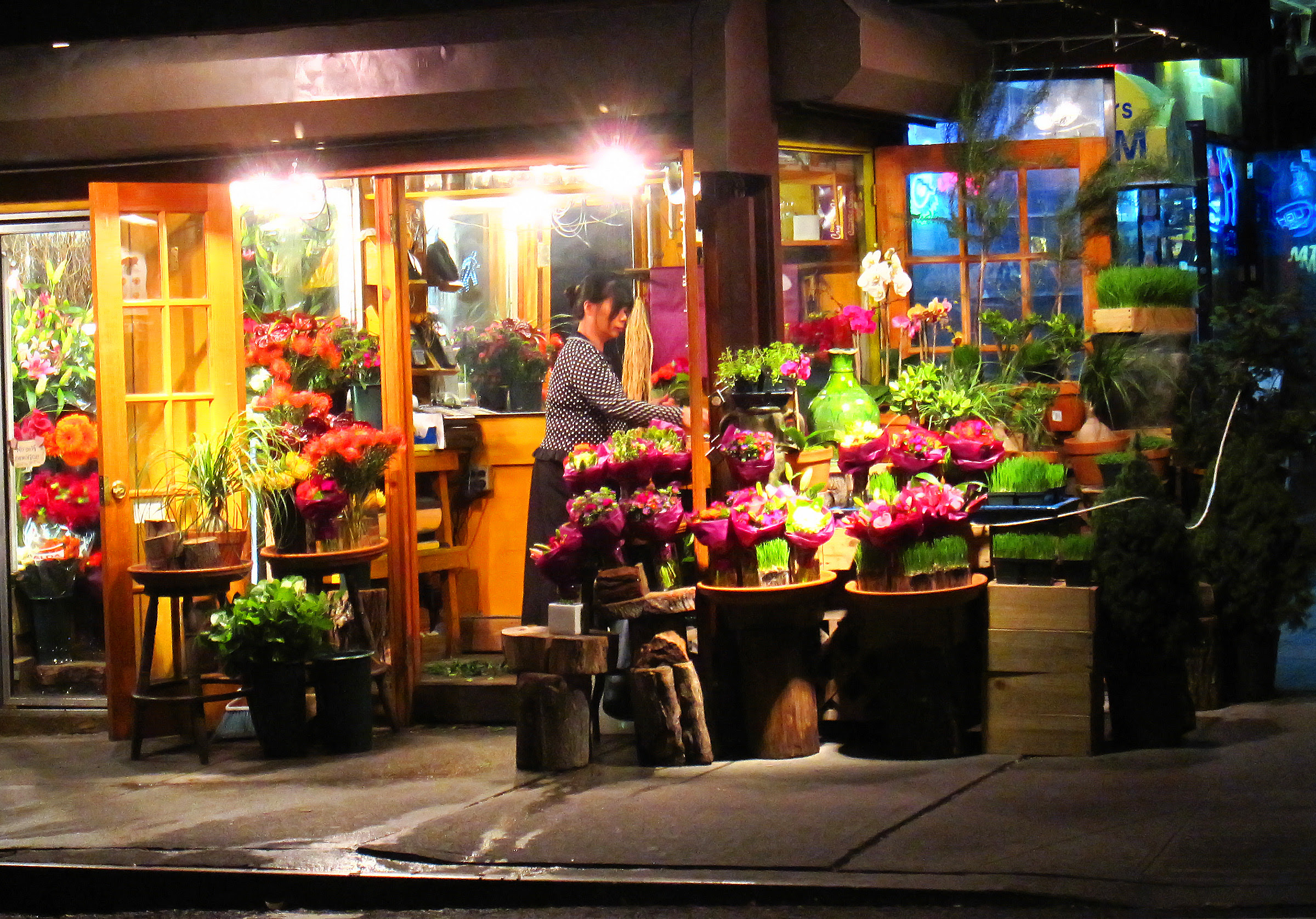 Corner flower shop