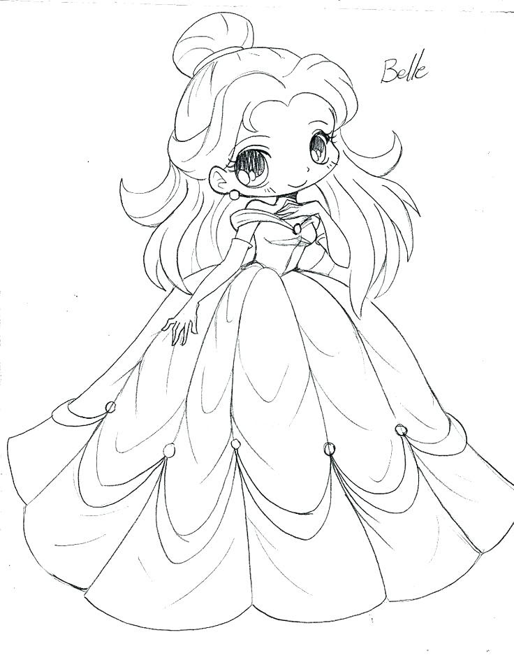 Anime Coloring Page Princess - 255+ File Include SVG PNG EPS DXF