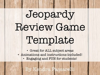 Jeopardy Review Game Editable Template