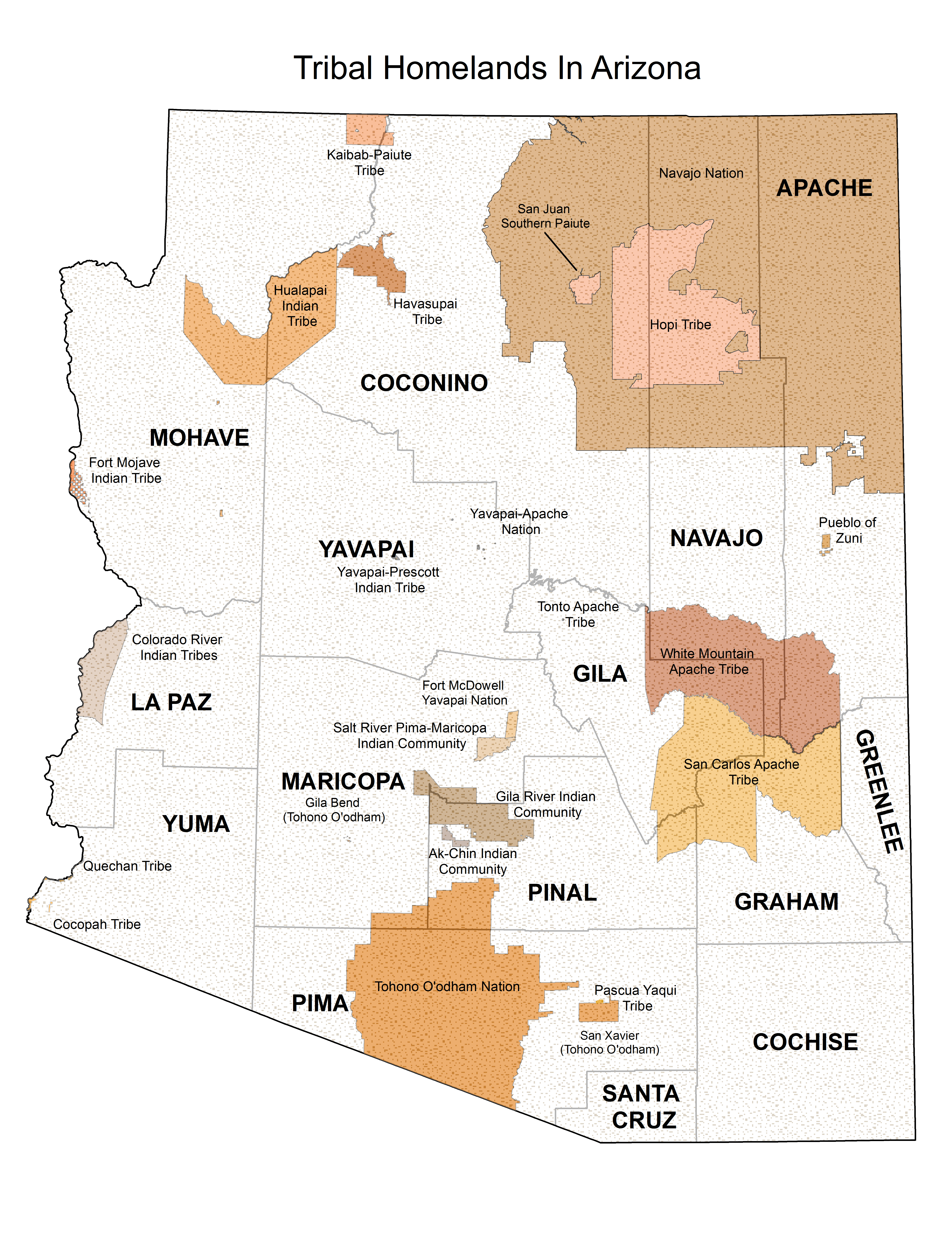 Native American Tribes In Arizona Map Time Zones Map