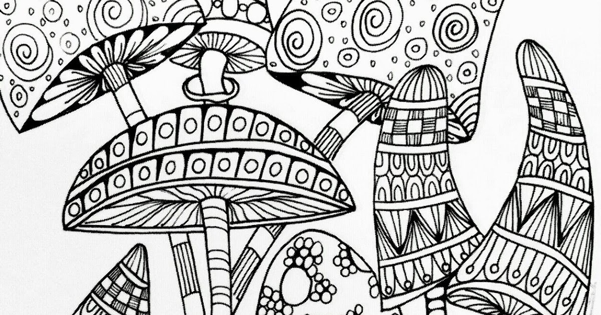 Top 10 Mushroom Coloring Pages For Adults