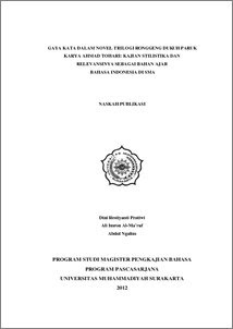 Analisis Unsur Intrinsik Dan Ekstrinsik Novel Ronggeng Dukuh Paruk