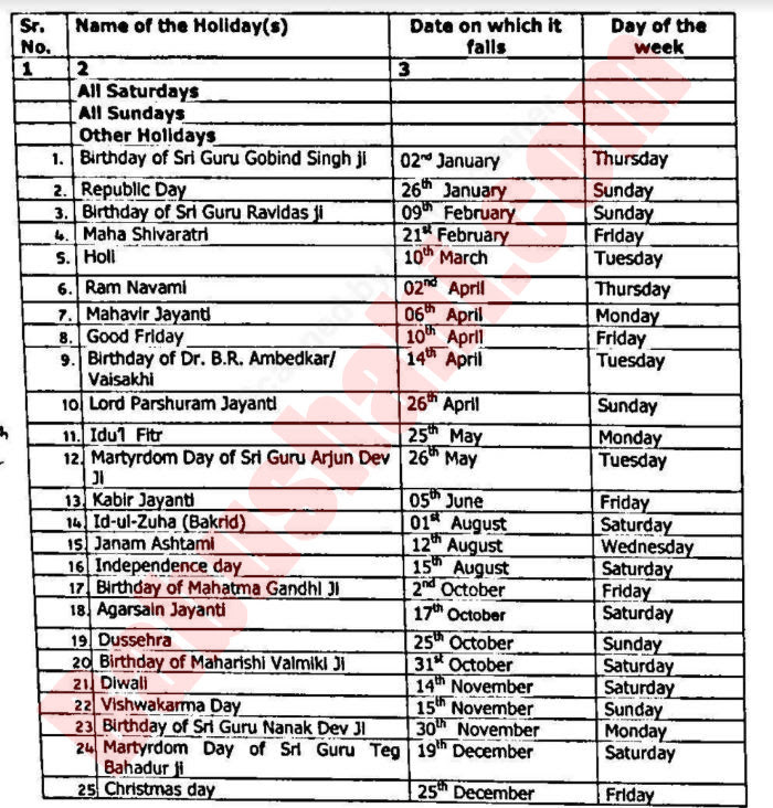 Holidays In February 2021 Punjab QUHOLY