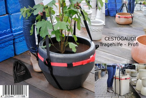 CarryBelt Profi Caddy Tragegurt/ Tragehilfe für Blumenkübel bis 60cm
