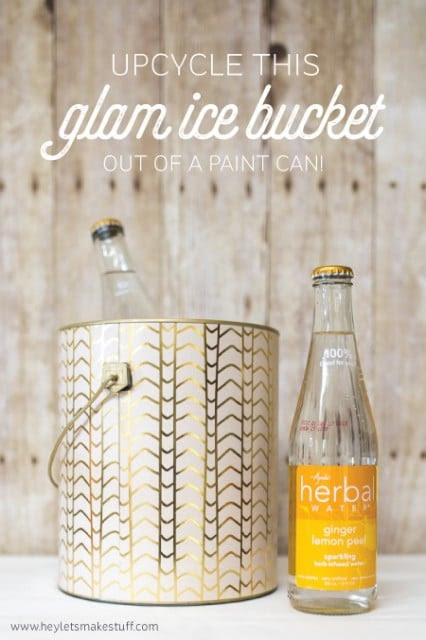 In less than 15 minutes, you can turn a clean, empty paint can into a fun ice bucket or storage container!