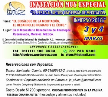 Invitación Festival Invierno 2018.