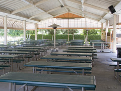 Downey First Church outdoor eating