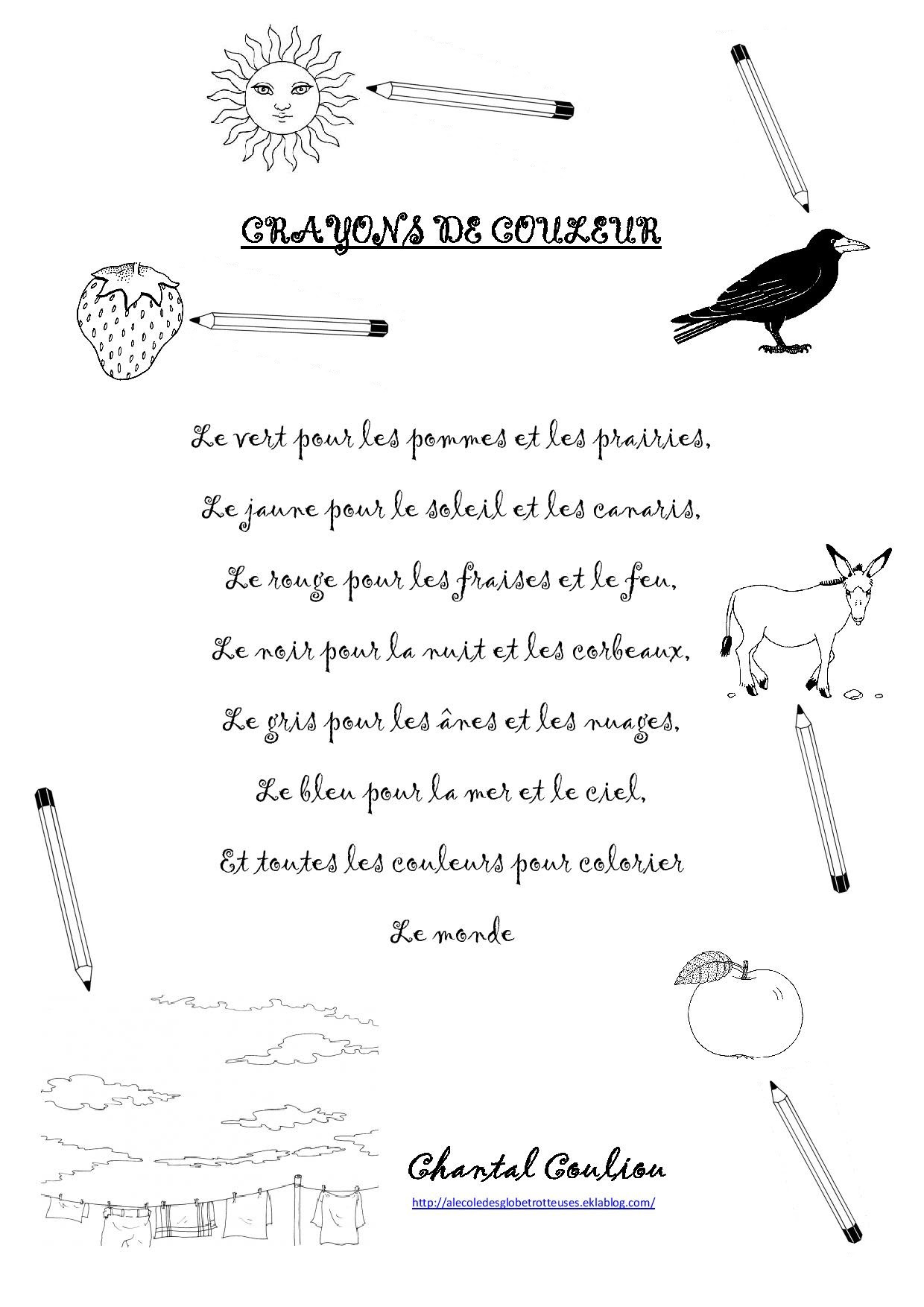 Poésie Les Crayons De Couleur De Corinne Albaut Poésie Crayons De Couleurs - Couleurs 2022