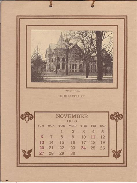 Oberlin Academic Calendar - Time Table