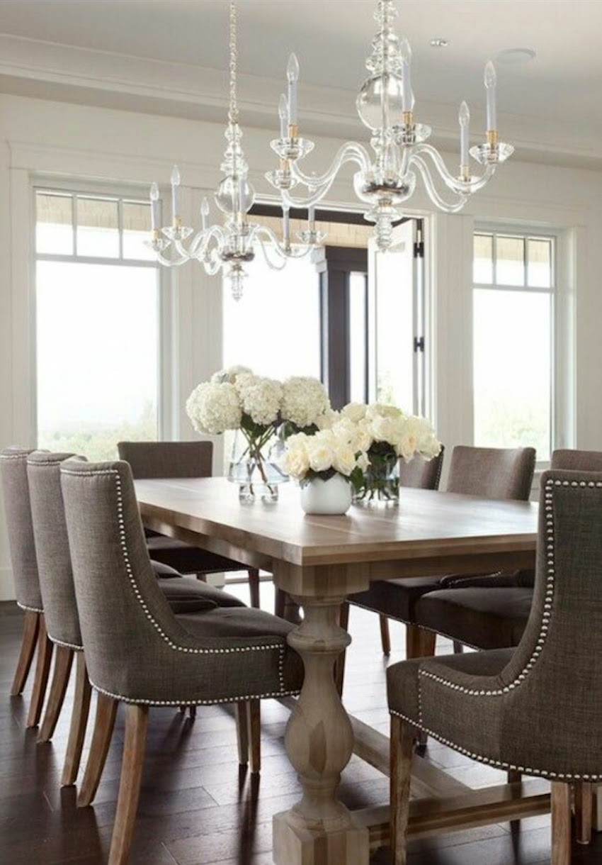 Inexpensive Dining Room Sets : Stanton Semi Formal Gray 7 Piece Dining