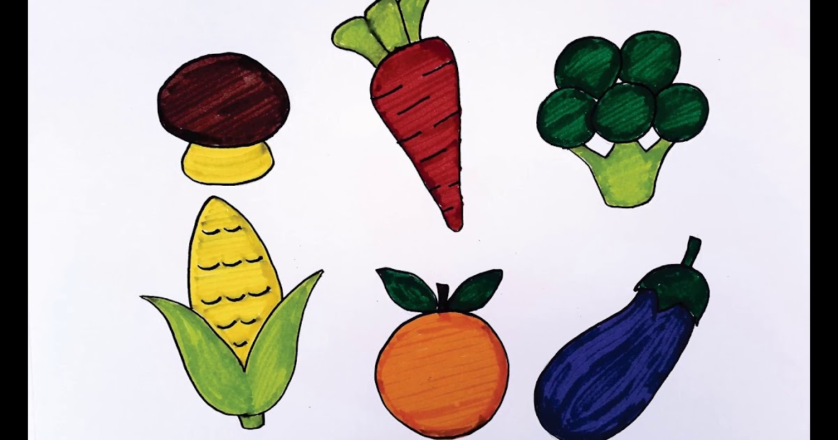 Mewarnai Gambar Sayur Sayuran - GAMBAR MEWARNAI HD