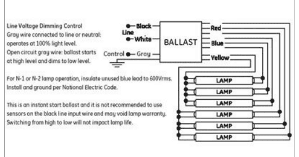 27 Ge Proline T8 Ballast Wiring Diagram