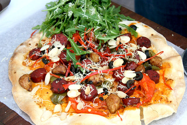 Chorizo Almond Skinny Pizza