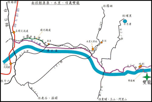 map-南投縣集集、水里、信義雙龍