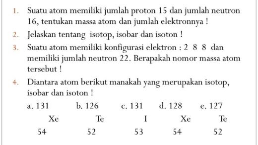 Contoh Soal Isoton Beserta Jawaban - Learning by Doing