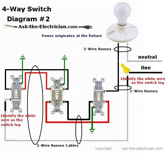 4 Way Switch Wiring Diagram Light Middle Doctor Heck