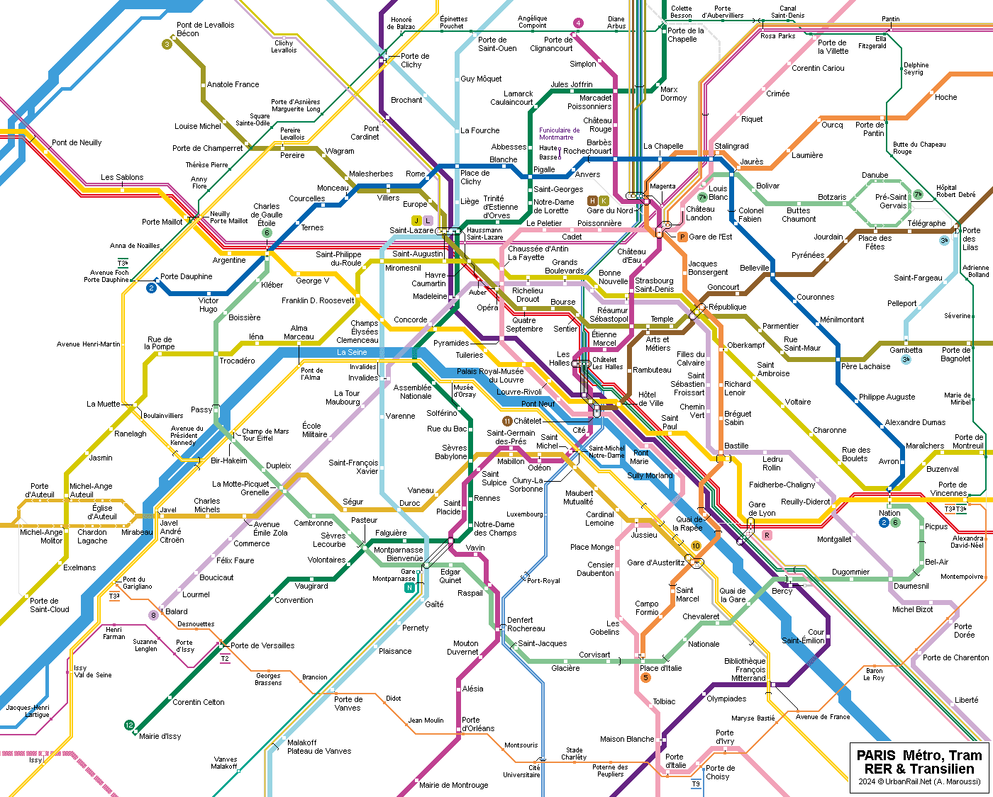 Paris Train Stations Map