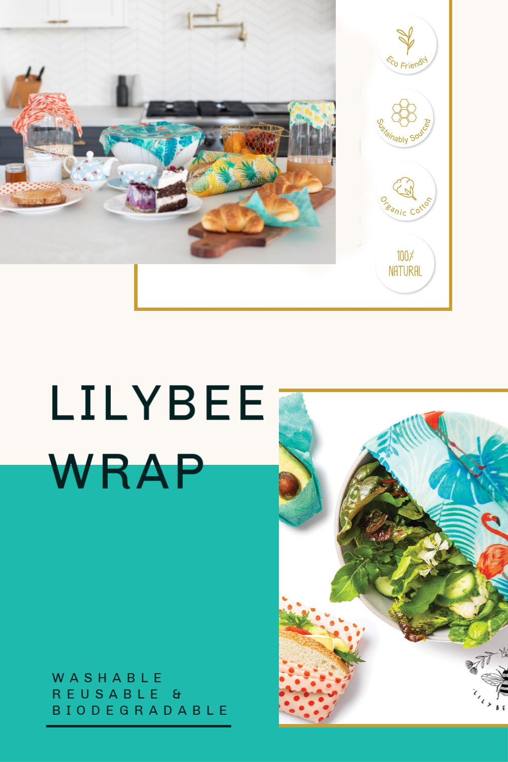 LilyBee Washable Food Wrap