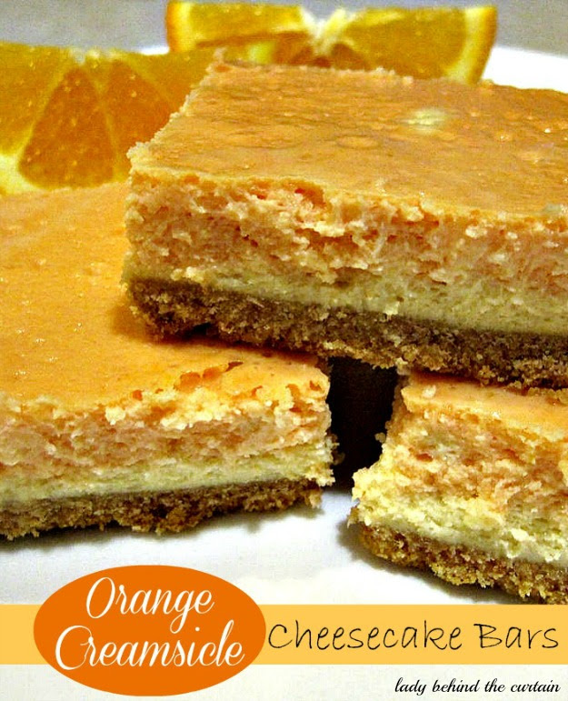 Orange Creamsicle Cheesecake Bars 