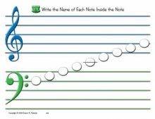 Grand Staff Worksheet - worksheet
