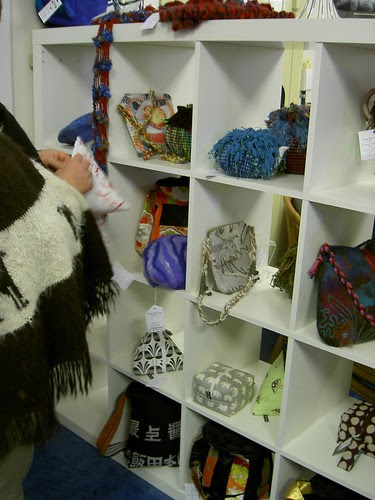 Buttontree Lane pouches on display