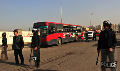 Egyptian bus bombing in Cairo on December 26, 2013. The incident was cited in an ongoing crackdown by the military-backed regime. by Pan-African News Wire File Photos
