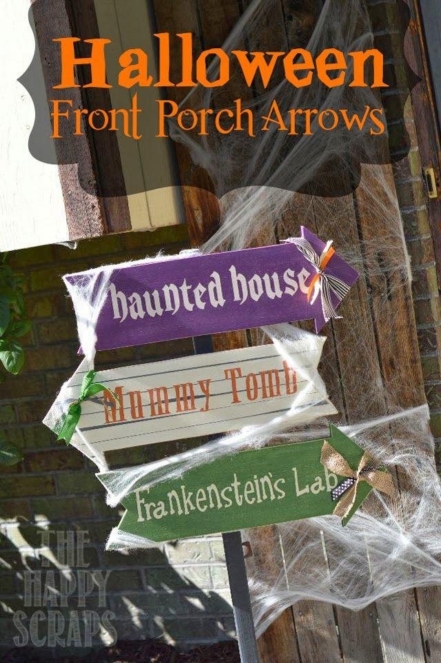 The Happy Scraps: Halloween Front Porch Arrows