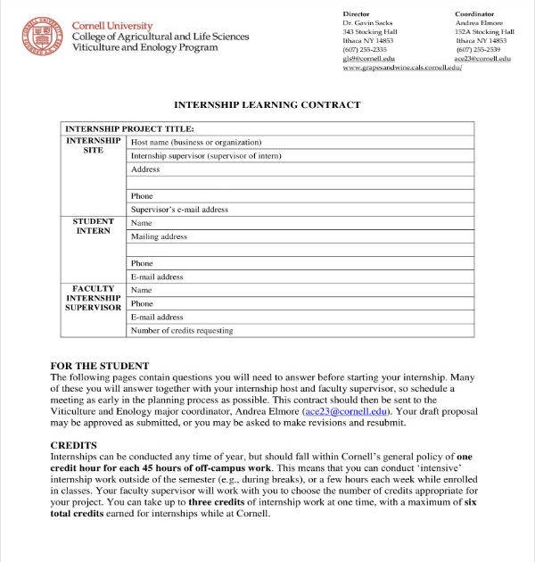 Learning Agreement Template PDF Template