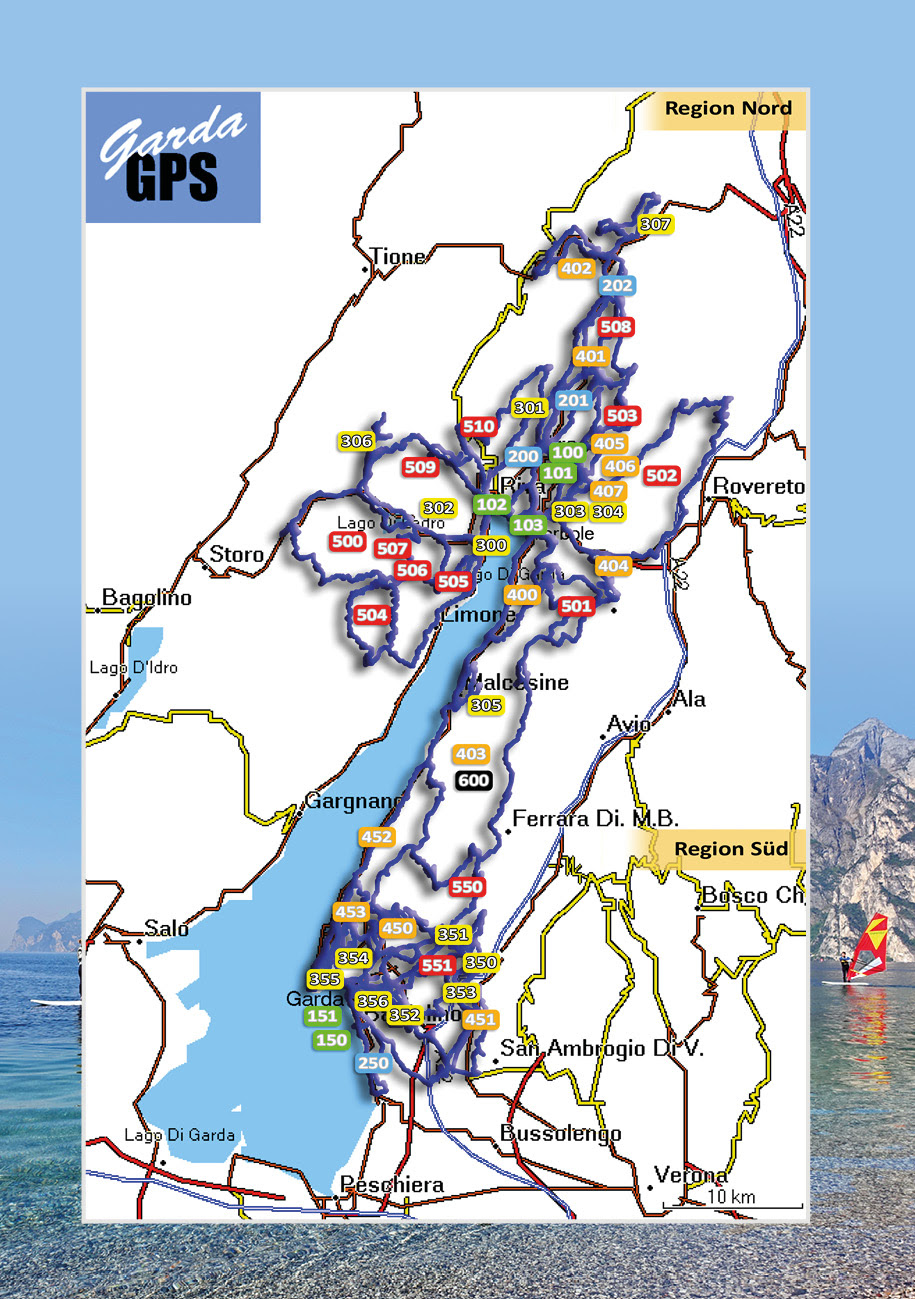 Fahrradwege Radweg Gardasee Karte / Radwege Niedersachsen Karte