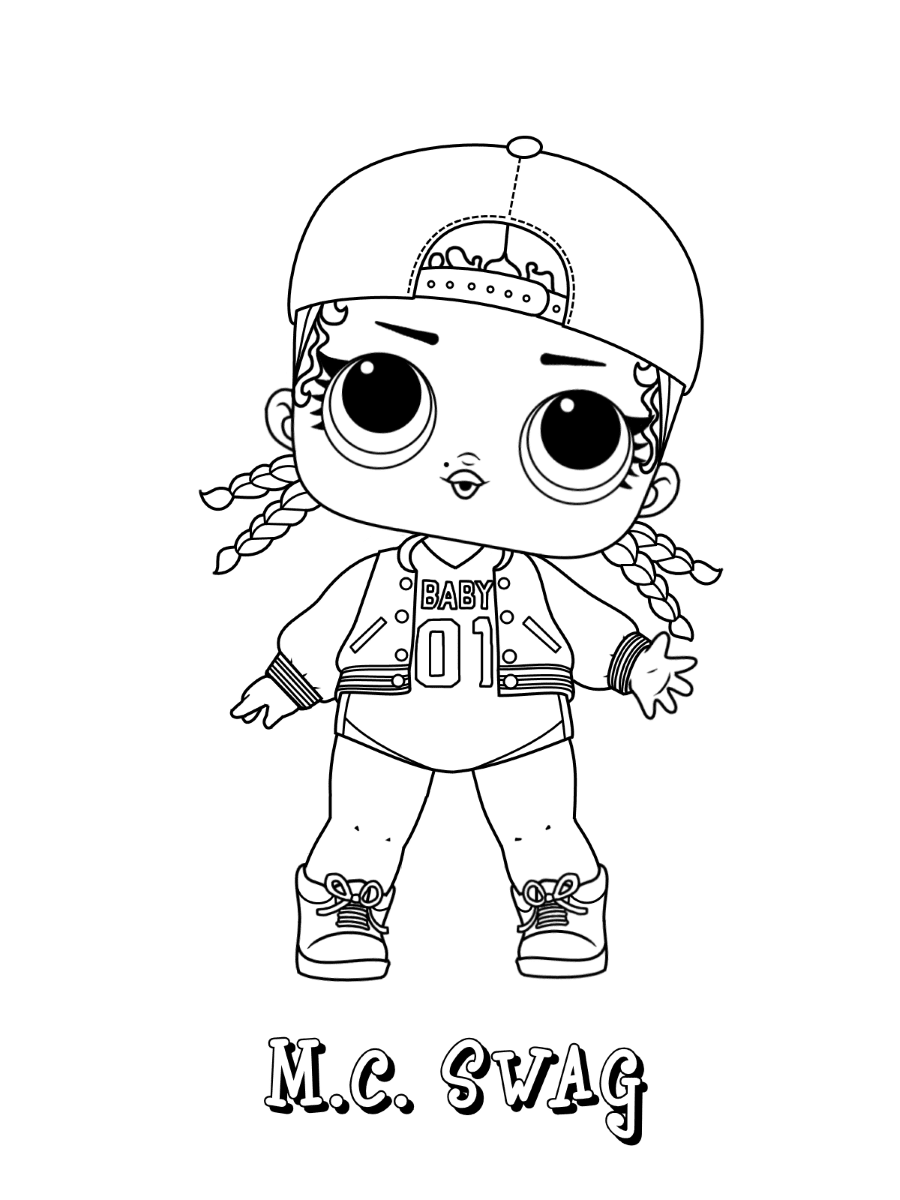 Mc Swag Lol Surprise Doll Coloring Page - Coloring and Drawing