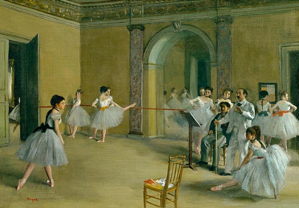 Edgar Degas - Sala de Ballet de la Ópera en la calle Peletier