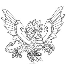 Printable Ice Dragon Coloring Pages : The article features both