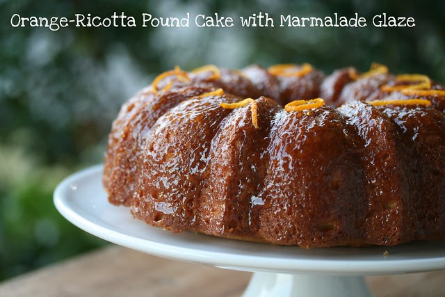 Orange-Ricotta Pound Cake with Marmalade Glaze