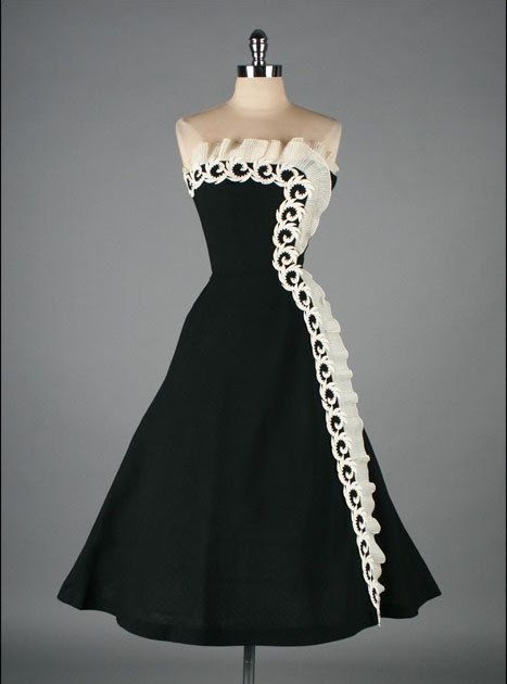 My Beautiful Dress: 1950's Black and White Dress #dress #1950s # ...