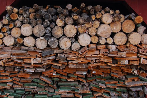 Woodpile is shipshape by Eve Fox, Garden of Eating blog, copyright 2010