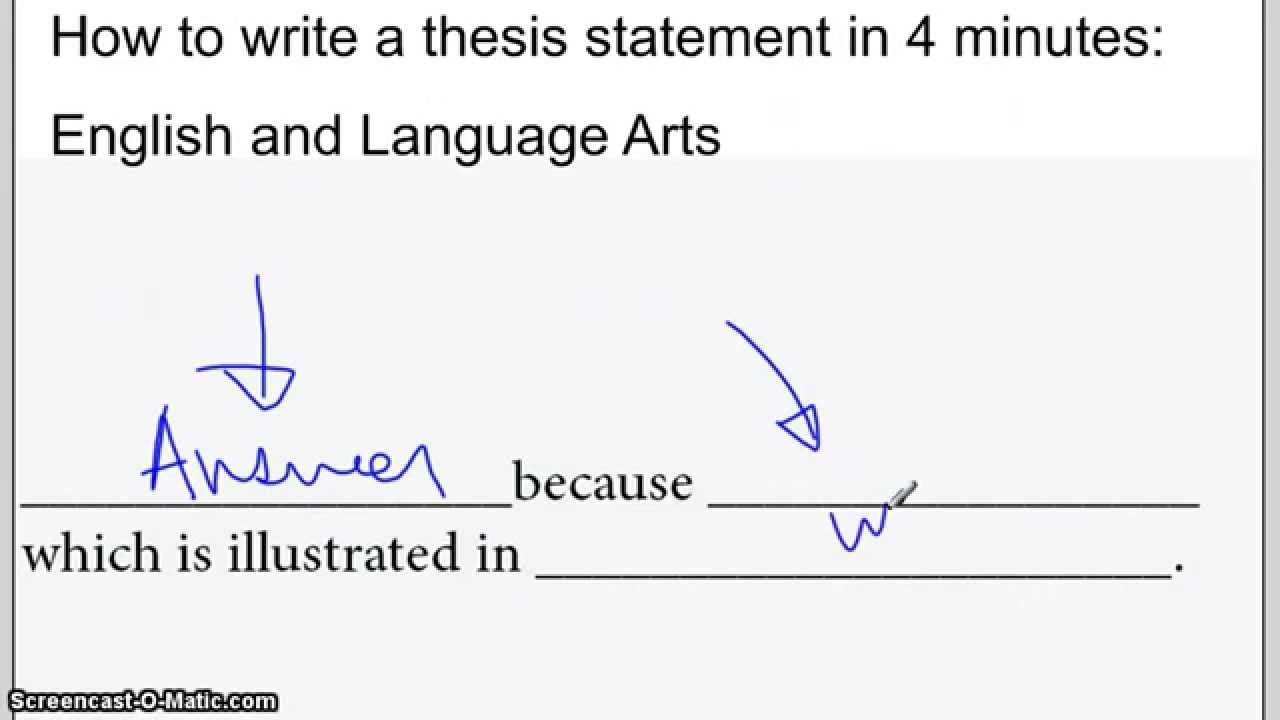 how to write a literary thesis statement