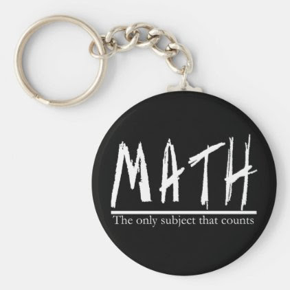 Math. The only subject that counts. Math Pun Joke Keychain