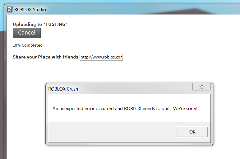 Roblox An Unexpected Error Has Occurred 2018