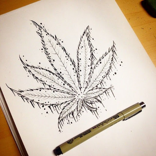 Cool Weed Drawing Ideas - Drawing Weed Girl (Tattoo Design) - YouTube