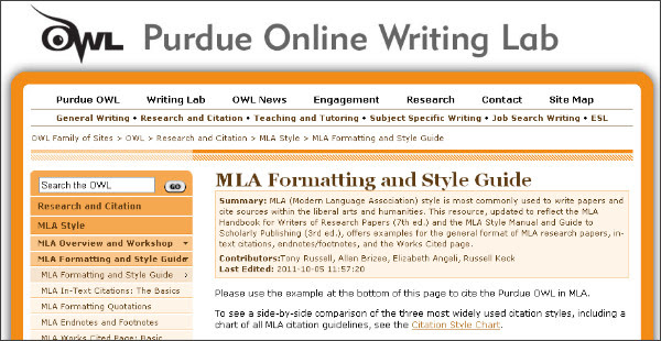 St joseph hospital purdue owl mla works cited