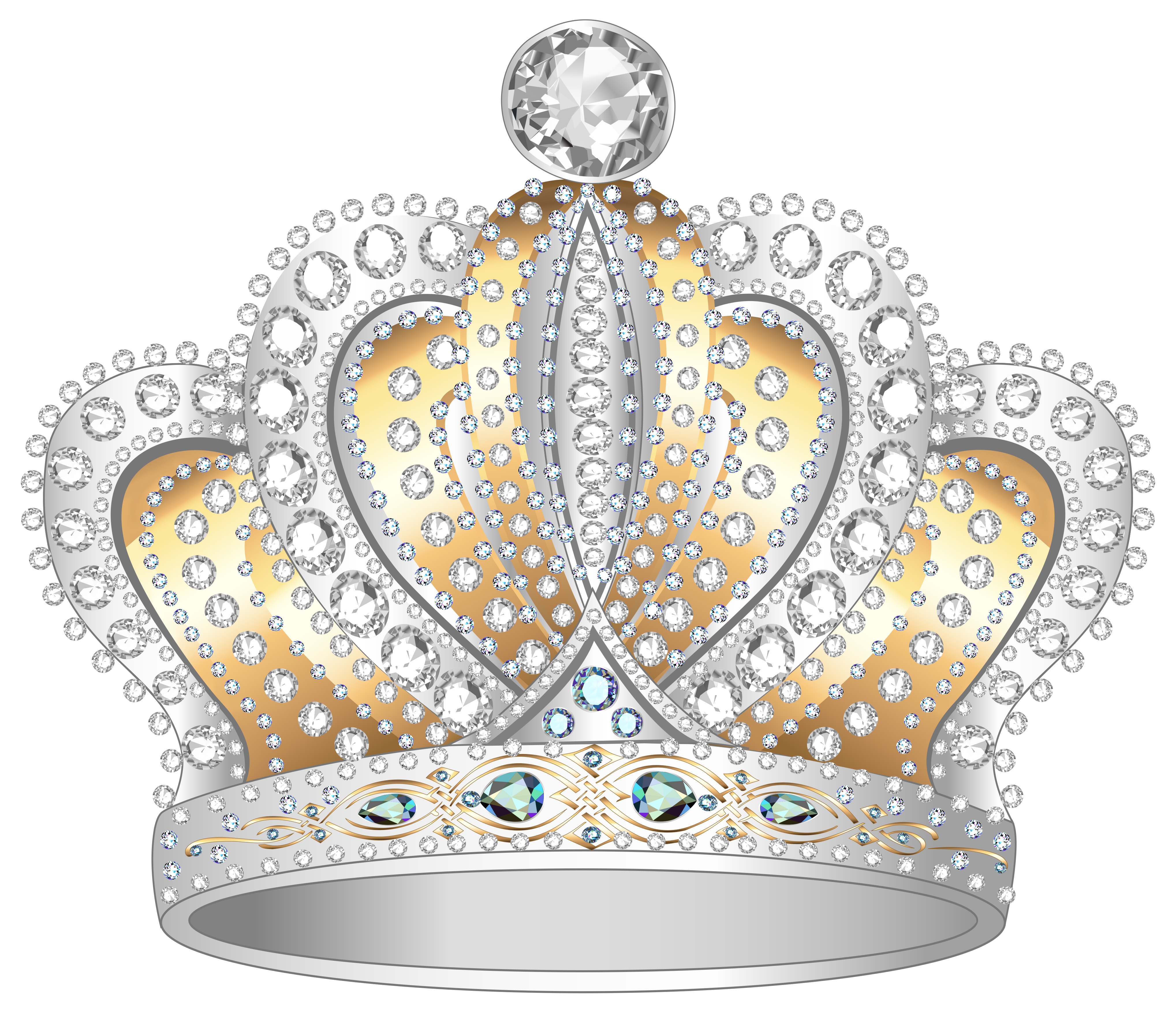 Crown Diamond Clip art - Silver Gold Diamond Crown PNG ...